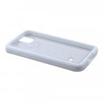 Wholesale Samsung Galaxy S5 SM-G900 Gummy Hybrid Case (White Clear)